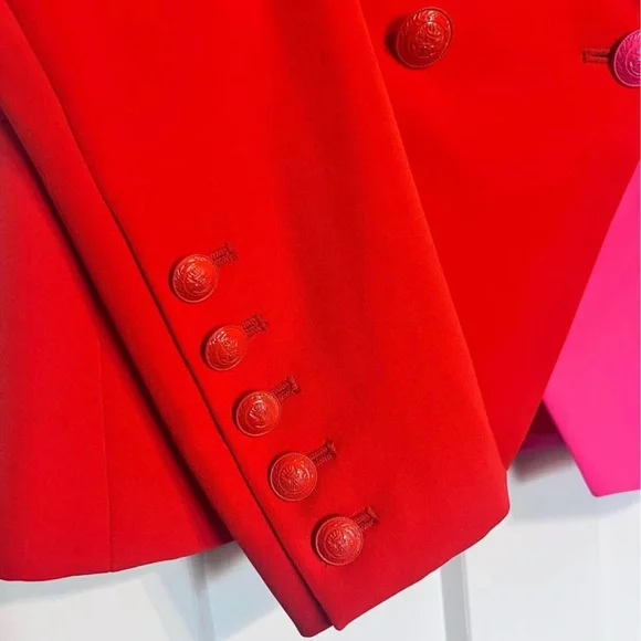 L’agence Kenzie Colorblock Women's Blazer - Red and Pink